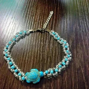 Beaded Turtle Anklet